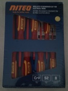 NITEO, zestaw izolowanych śrubokrętów do prac elektrycznych, 8 szt.