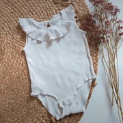 Body prazkowane biale Fox&bunny 92 bawelniane z falbanka prazkowany mat