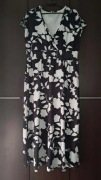 Shein Curve Długa sukienka czarno biała 48/50