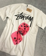 T-shirt roz S Stussy biały