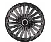 KOMPLET KOŁPAKÓW JESTIC JOY RING CZARNY POŁYSK 15 CALI 4 SZTUKI