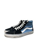 Buty męskie skate wysokie niebieskie czarne białe Vans Sk8-Hi