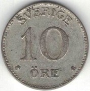 Szwecja 10 ore 1941 - 15 mm - srebro Ag - nr 2