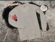 Sweter dekolt V rozmiar XS Tally Weijl szary