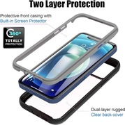 Iphone 12 6.1" etui czarne BESINPO ochrona ekranu