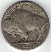 USA 5 centów 1913-1938 Bizon Indianin nieczytelna data nr 1
