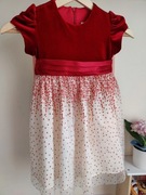 Śliczna sukienka w kolorze biały/kremowy czerwonym. Sukienka na 2 latka