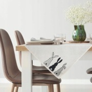 OBRUS ŚWIĄTECZNY WIELKANOCNY 85x85 WELUR SERWETA