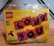Lego 40016 Love You saszetka klocki unikat wyraz z klocków lego