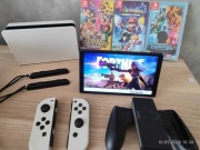 Nintendo switch OLED 128GB  stan idealny +3 Gry