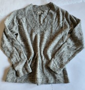 Ichi mięciutki sweter S z alpaką popiel
