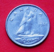 10  Centów  1968  r  -     Kanada   Szkuner Kanadyjski