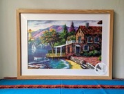 Obraz „Dom nad morzem” w rami