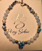 Subtelna Bransoletka: Akwamaryn i Amazonit | Hand-Made