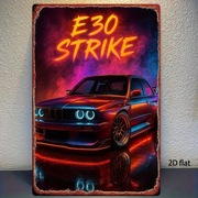 Metalowy Plakat BMW E30  Kultowe Auta Blacha 20 x 30 cm