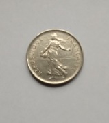 1Frank 1965, nikiel, śred.24mm, grub.1,8mm, waga 6gr