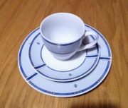 Komplet zestaw filiżanek filiżanka talerzyki 4 szt