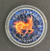 Krugerrand silver coin 1 oz color 2019