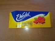 Wedel czekolada mleczna truskawkowa 1997 puste opakowanie