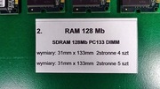 PAMIĘĆ RAM 128 Mb SDRAM PC133 DIMM moduł do komputerów PC