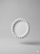 Tacka Gipsowa Bubble Podstawka pod Świecę Biżuterię Okrągła