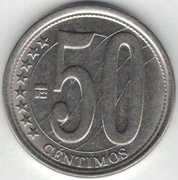 Wenezuela 50 centimos 2007 - 22 mm - wypukłe bicie - nr 1