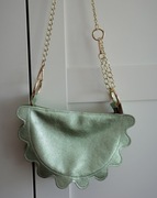 Shof mini pierożek zielony metallic disco torebka skórzana na ramię