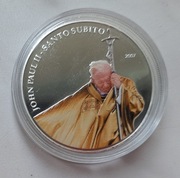 2 monety: 1 dolar z Palau i 10 franków z Kongo - Papież Jan Paweł II