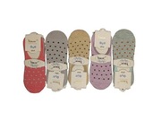 3x Skarpety Stopki Niskie Baleriny z Silikonem na Piętach 