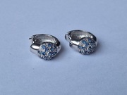 Srebrne kreole z szafirami próba 925