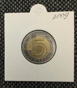Przedmiotem aukcji jest moneta ze zdjęć: Moneta obiegowa 5 złotych z 2009 r