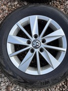 Koła aluminiowe Vw Golf, Touran, Passat 15" 6Jx15 Et43 5x112 opony zimowe