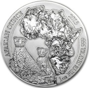 Srebrna moneta Rwanda African Ounce Gepard 2013