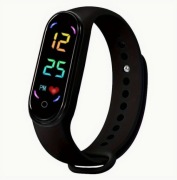 LICYTACJA! ZEGAREK LED CZARNY- NOWY