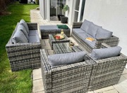 Zestaw mebli ogrodowych technorattan Borneo xxl  sofa stół fotel 