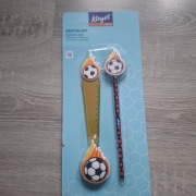 Przybory szkolne linijka ołówek gumka temperówka