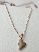 Naszyjnik pozłacany naszyjnik z zawieszką serce stal