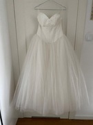 Suknia ślubna sukienka tiulowa długi welon roz M/S