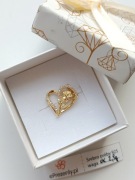 Naszyjnik srebrny pozłacany róża walentynki urodziny dzień mamy 