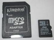 KINGSTON microSDHC 4GB / SDC4 / KARTA PAMIĘCI + ADAPTER