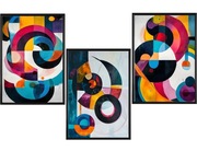 Plakaty Plakaty Kolorowe ,wzory ,biuro,salon,nowoczesne 3 szt.- 50x70cm