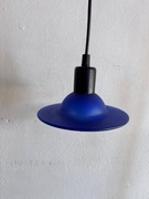 Duńska lampa spodek niebieska mała  retro prl space Age