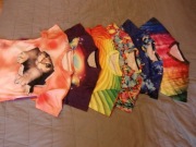 T-shirt dziewczęcy z krótkim rękawem  rozm. 140 - 6 szt.