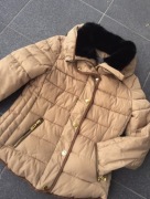 Kurtka zimowa beżowa z kożuszkiem (S)