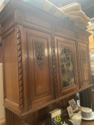 UNIKAT - drewniany kredens vintage z rzeźbieniami - licytacja od 500 zł 