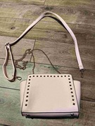 Damska torebka na ramię, pudrowy róż.