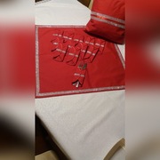 Etui na sztućce świąteczne + serweta + poszewki