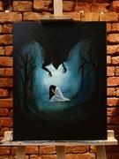 Obraz akrylem "Uwięziona w koszmarze" 