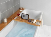 Bambusowa Półka Na Wannę Wino Książkę Tablet Ręcznik Telefon