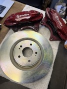 Zaciski hamulcowe przód EVO X + tarcze Pizza Brakes. Gwinty EVO IX.